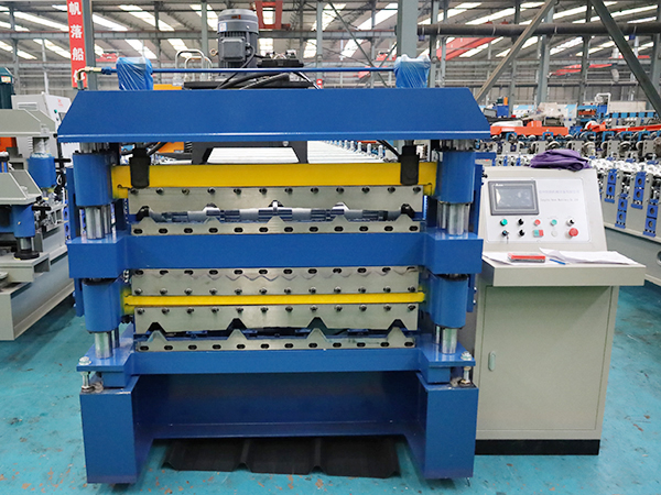 Three-Layer 1000+1028+988 Roof Tile Roll Forming Machine