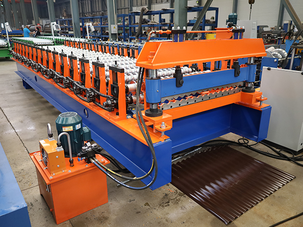 Single layer corrugated sheet machine